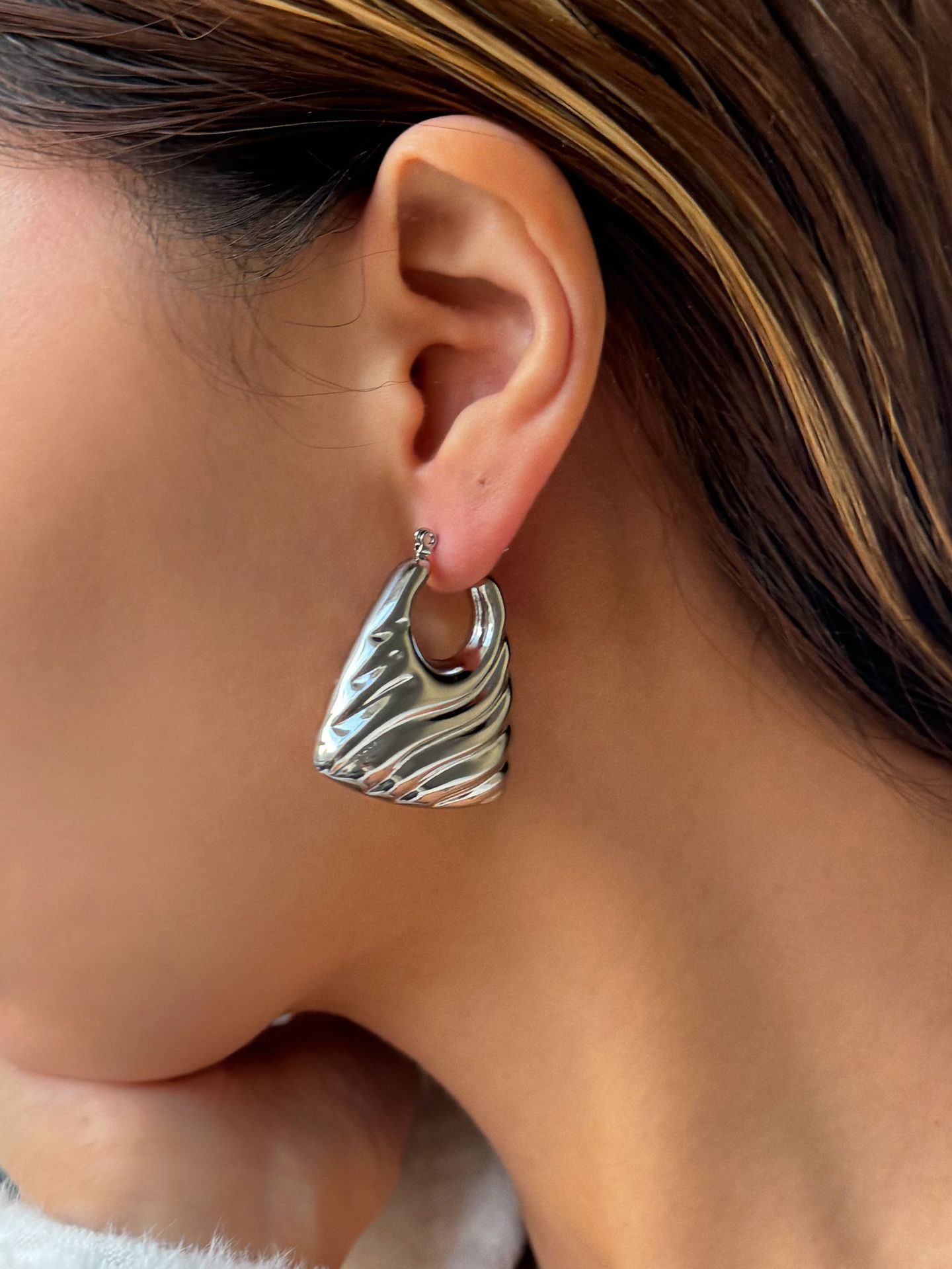 Daily Occasion 1 Pair IG Style Geometric Titanium Steel 18K Gold Plated Earrings