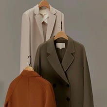 【亏清300】小禾冬季新款羊毛大衣女高级感100支双面呢毛呢外套