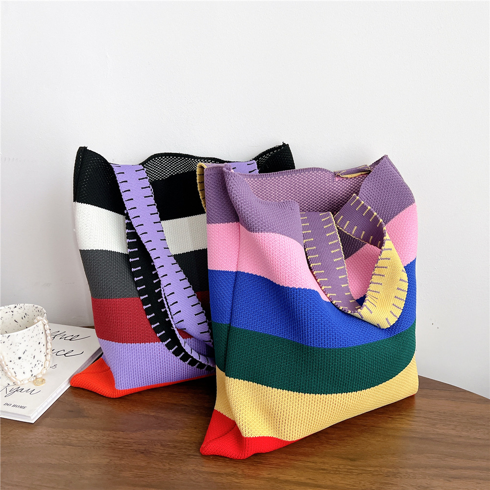 Women's Fashion Stripe Polyester Shopping Bags display picture 3
