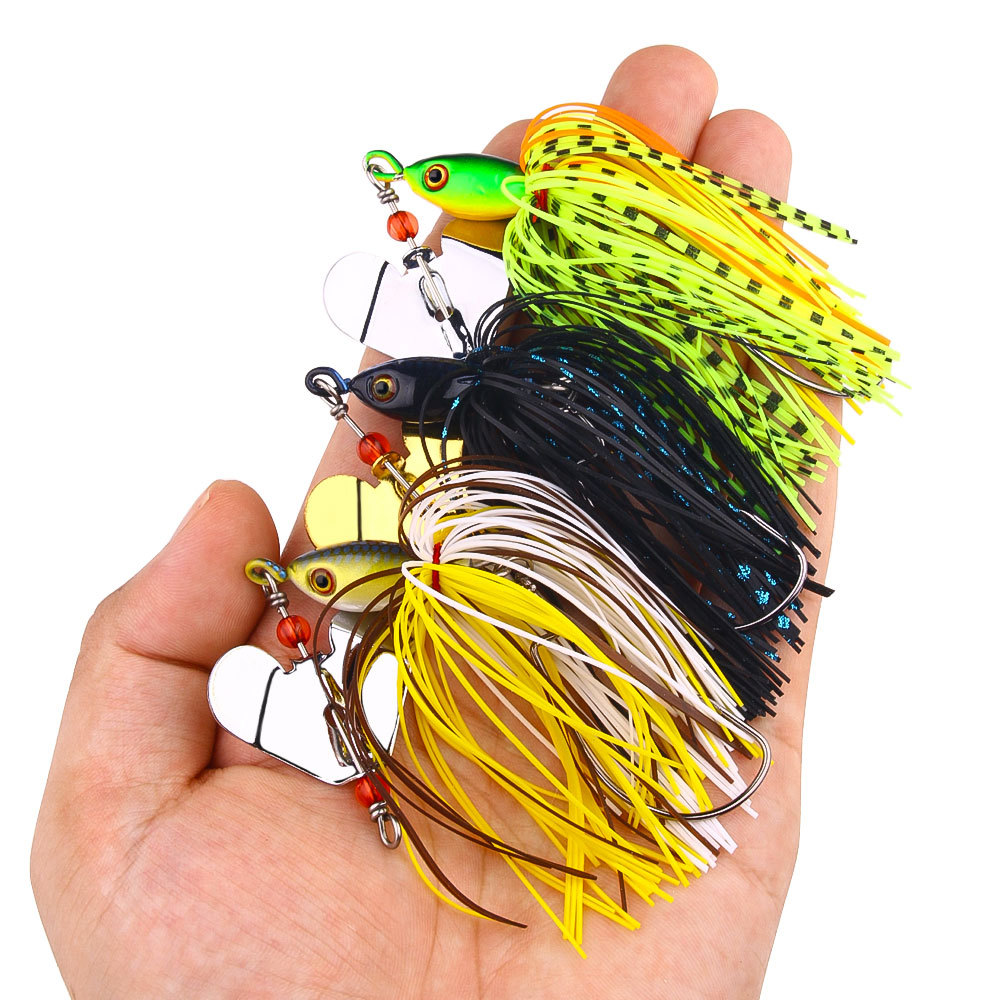 Description Picture 6 of item1pc/1set Fishing Lure Chatter Bait Spinner Bait Blade Jig Dancer Buzzbait Wobbler Chatterbait for Bass Pike Walleye 14cm/20g