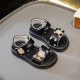 2025 summer new girls summer princess sandals western style velcro shoes big children black explosion baby shoes