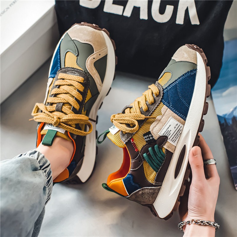 Forrest Gump Men's Shoes Spring New Elevated Thick Bottom Waffles Dad Leisure Running Travel Youth Putian sneaker