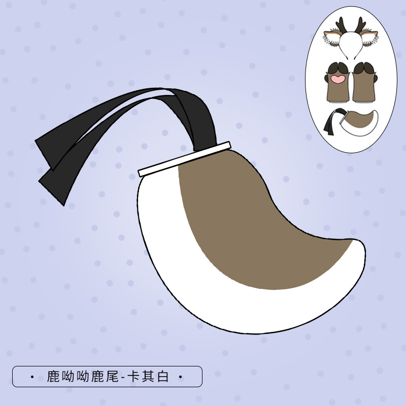 Navidad corbata diadema lindo felpa corbata tocado Cosplay accesorios hechos a mano simulación bestia oído diadema