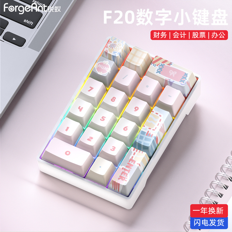 Ruiyi F20 デジタルメカニカルキーパッド有線 20 キーラップトップ外部ミニポータブル財務オフィス|undefined