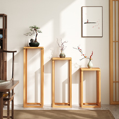 Pure solid wood new Chinese style flower stand shelf decorative plant pot stand for balcony living room indoor floor decoration plant stand