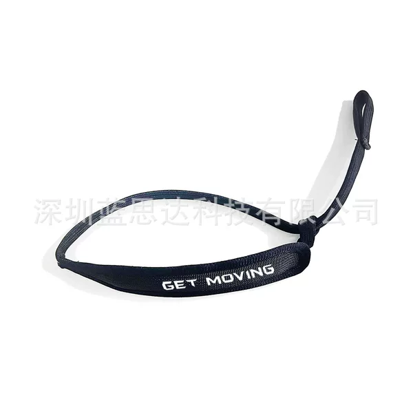 Get Moving Black and White Webbing Customizable Beach Racket Tennis Racket Wrist Rope