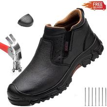 Waterproof Safety Boots Men Indestructible Steel Toe Work
