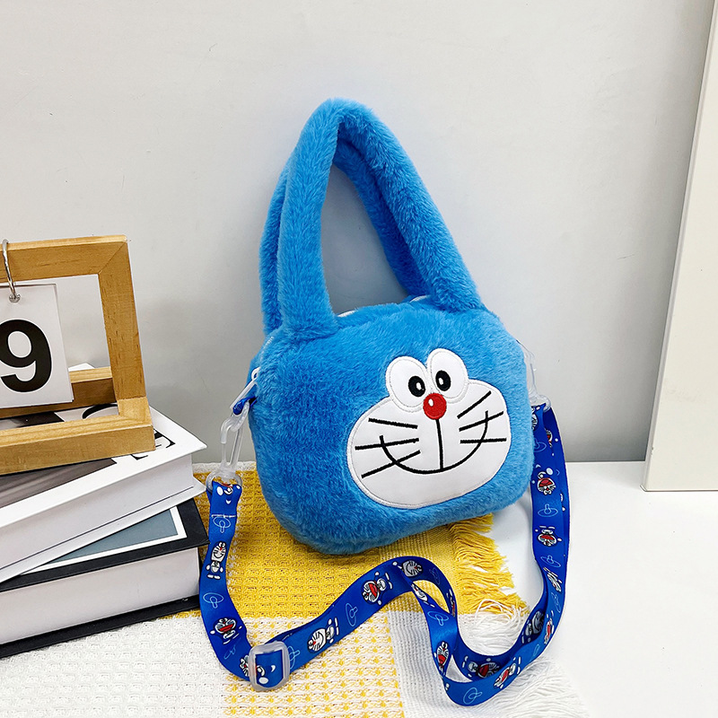 Bolso pequeño lindo para las mujeres 2023 nuevo simple peludo bolso de hombro de dibujos animados estilo coreano chica bolsa de salida portátil