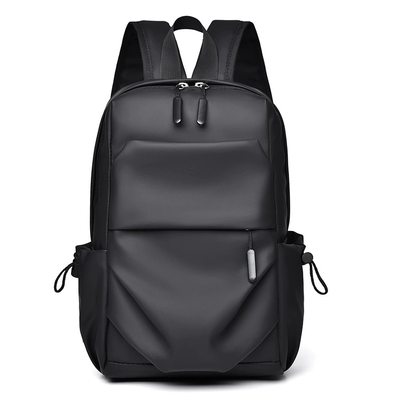 Backpack for black leather, trend bag, European style