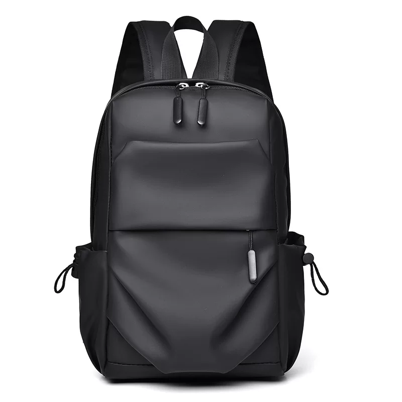 Backpack for black leather, trend bag, European style