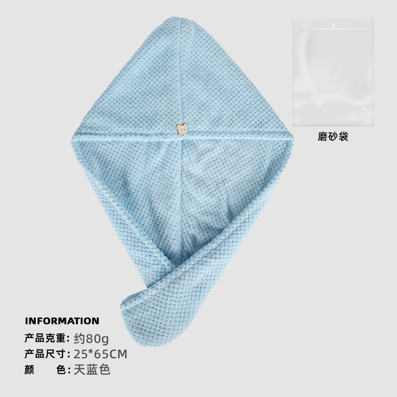 Gorro de ducha de las mujeres de secado rápido fuerte absorbente engrosado bolsa de hogar Toalla de secado al por mayor