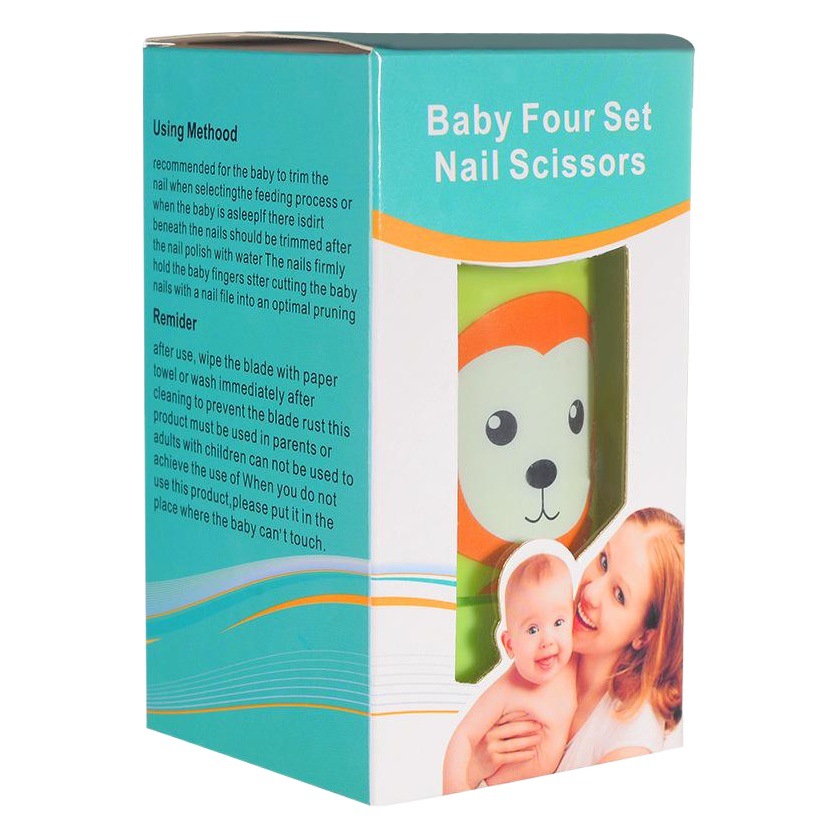 Versión en inglés bebé cortauñas traje bebé cortauñas DE SEGURIDAD cortauñas 4 piezas conjunto barril cortaúñas traje