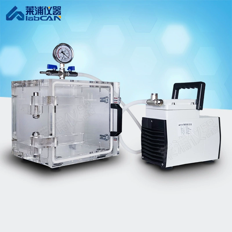 Высоко прозрачную акриловую коробку пеногасителя вакуума теста эксплуатационных характеристик запечатывания бочонка эксперимента коробки отрицательного давления коробки вакуума можно исправить