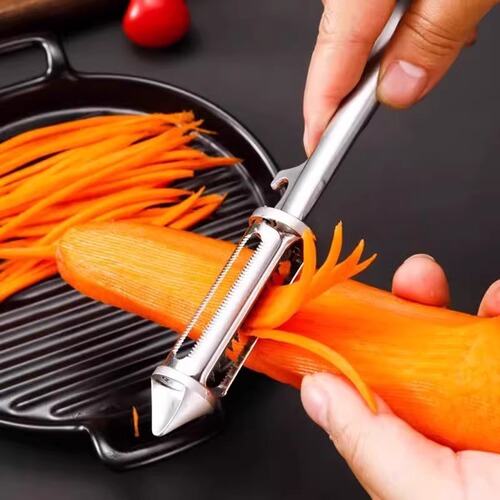 German Double-Sided Vegetable Peeler Kitchen Household Multifunctional Stainless Steel Fruit Peeler Potato Vegetable Peeler