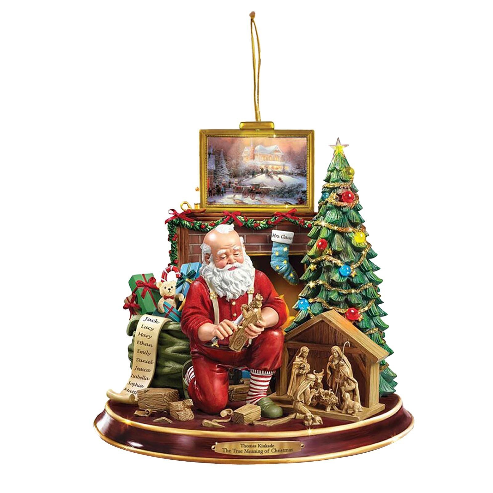 Nuevos productos transfronterizos creativos árbol de Navidad Santa serie de suspensión acrílica artesanía accesorios para automóviles decoración para el hogar