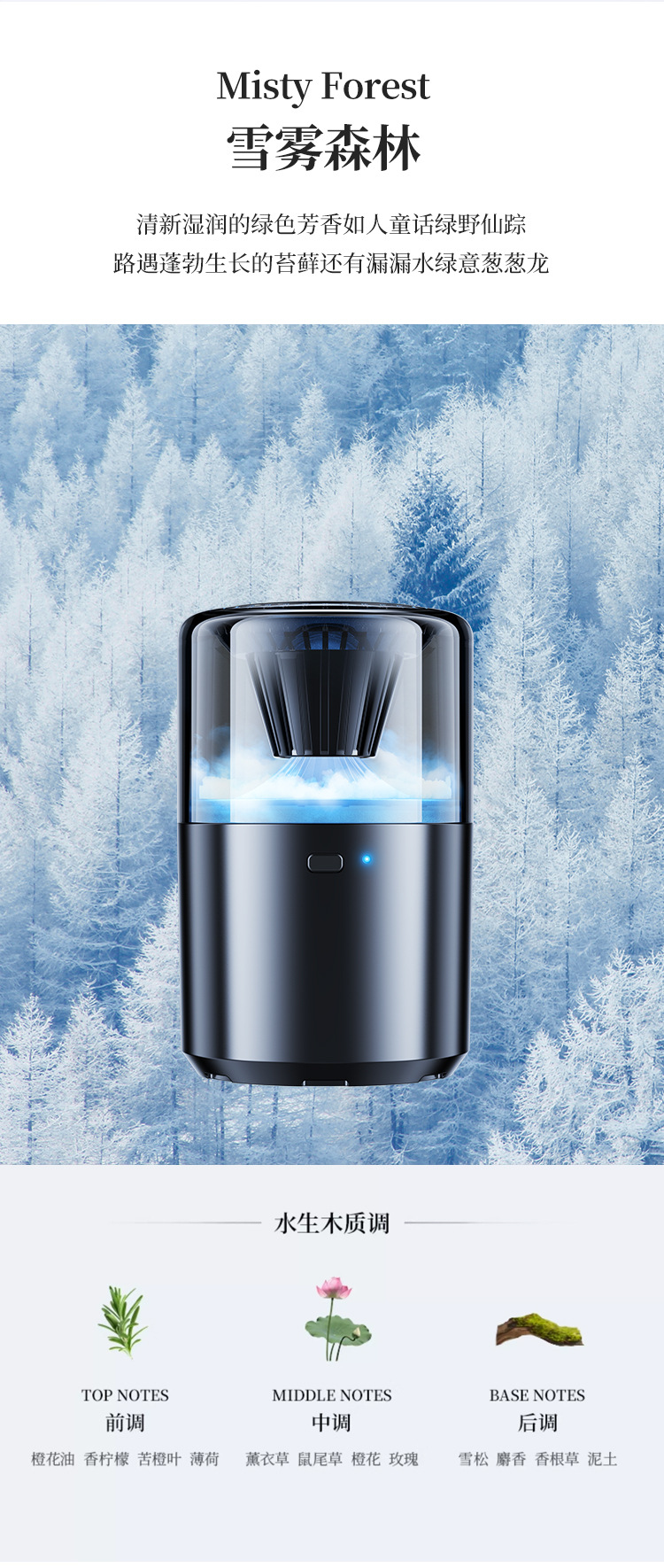 Car Aromatherapy Machine New Long-Lasting Fragrance High-End Car Perfume Cloud Landscape Men's Car Automatic Spray Fragrance