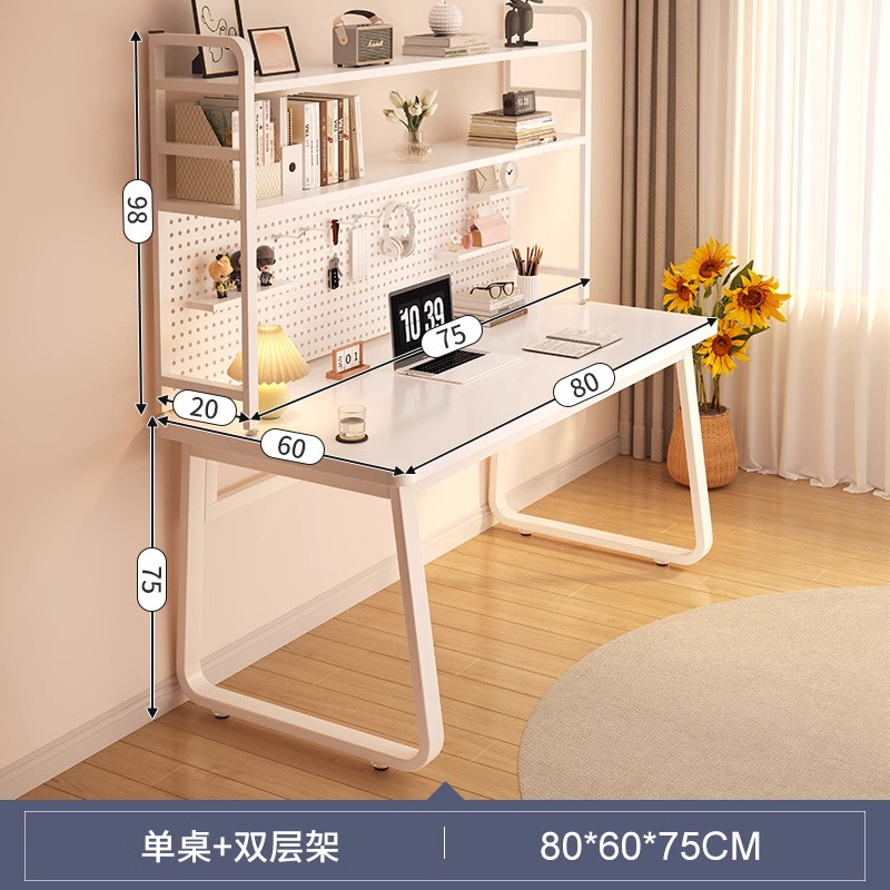 [두꺼운 싱글테이블 + 2단 수납선반] 80cm