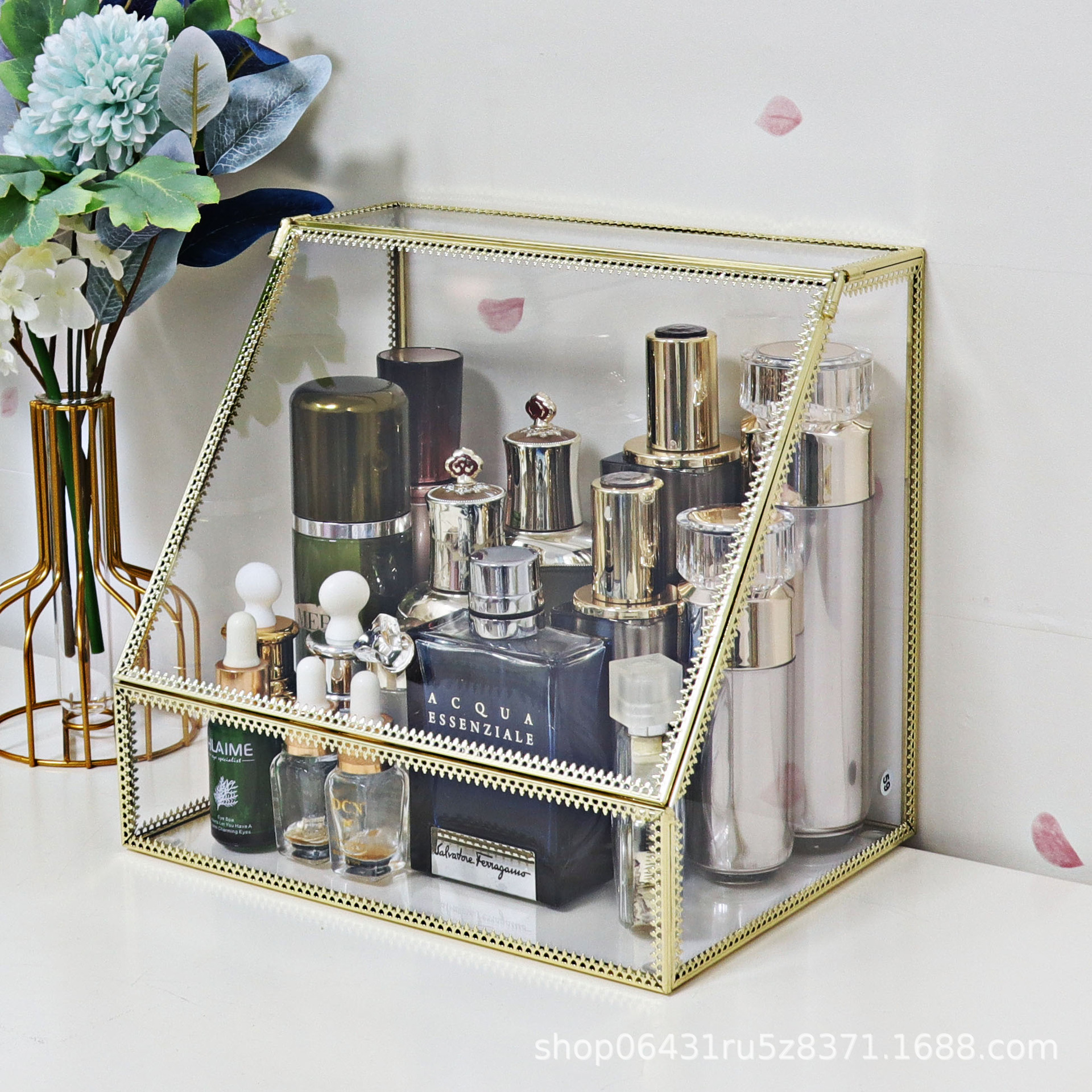 JY-04M-GD 중간 금 사다리꼴 25 × 18 × 23cm