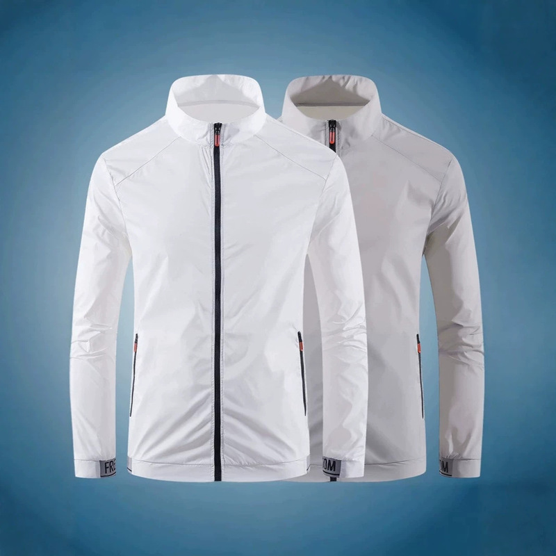Men's summer lightweight ice silk sun protection jacket, stand-up collar skin coat, fishing sun protection clothing, outdoor men's foreign trade model