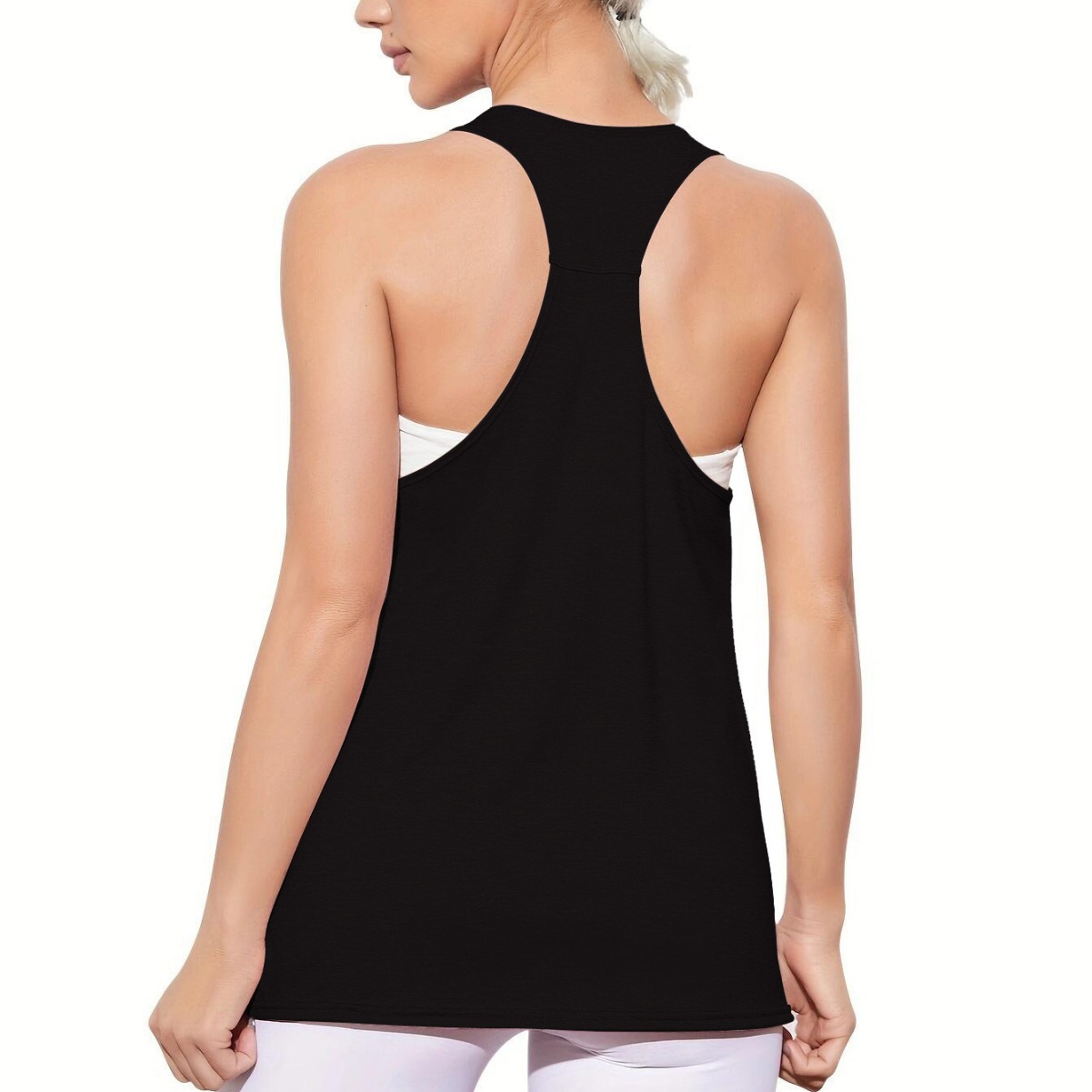 Camiseta deportiva de mujer, chaleco deportivo de acondicionamiento de mujer, chaleco deportivo de correr sin mangas, chaleco deportivo de secado rápido en forma de T