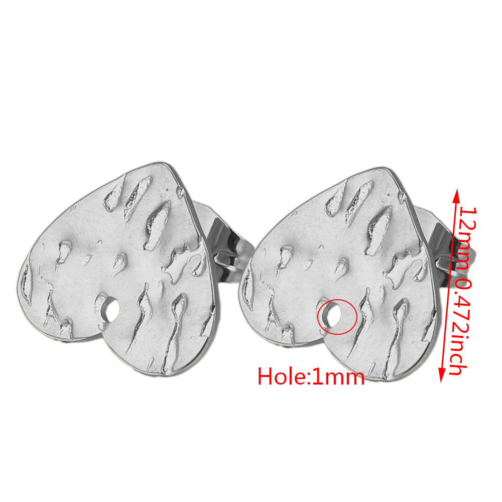 Pendientes geométricos de acero inoxidable europeos y americanos columna en relieve DIY pendientes pieza con agujero accesorios de joyería pendientes de acero de titanio producción