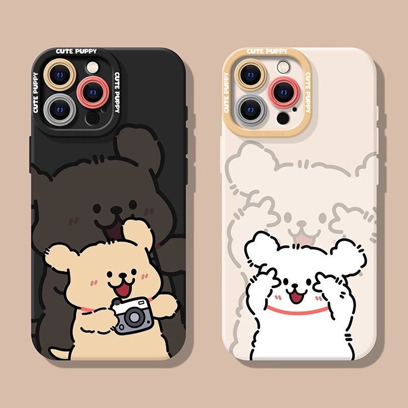 Suitable for Apple 16 Pro Max Phone Case, New 14 Model, 15 Pro Anti-Drop, XS Couple Max Cute 17 Plus Puppy