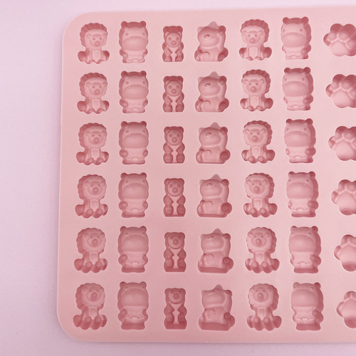 QQ Candy Mold High-Temperature Food-Grade Silicone Soft Candy Mold DIY Cartoon Animal Baking Tools Wholesale