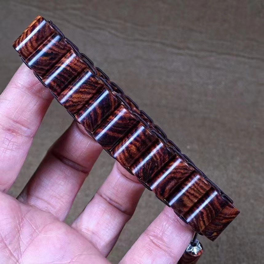 海南黄花梨紫油梨老料鬼脸对眼佛珠海黄鬼脸纹1.4/0.8木质手串男