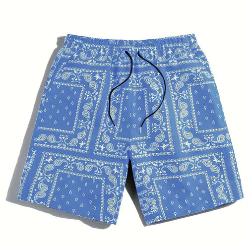 Men's Casual Shorts Summer New Trendy Fashion Multi-color Almond Flower Loose Plus Size Shorts