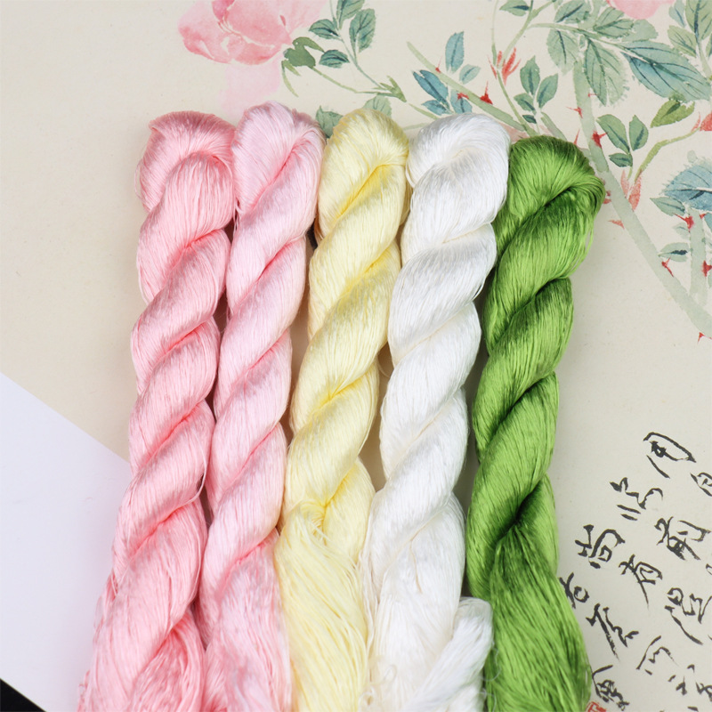 绒花缠花DIY手工制作材料无捻蚕丝线汉服配批发|undefined