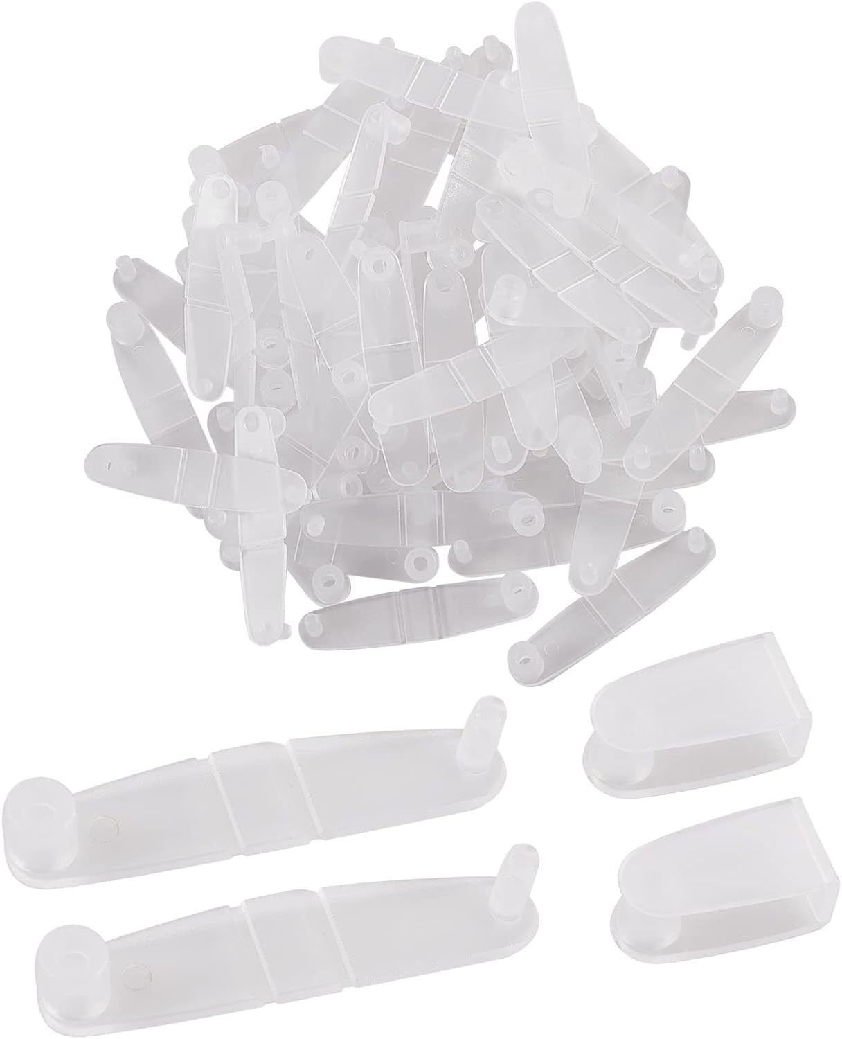 Plastic Keychain Clips, Clear