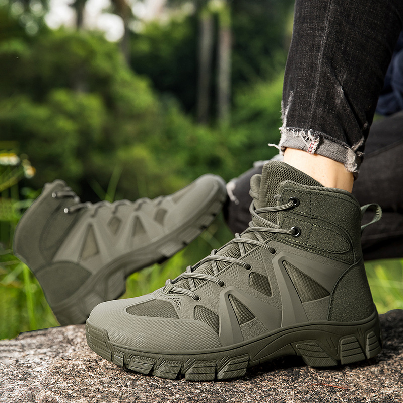 Nuevas botas tácticas de comercio exterior botas militares antideslizantes transpirables de gran tamaño para hombre