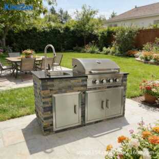 Ƕ��ʽBBQ����߶˄e���N����ˮ�ۺʹ���ʯ̨����Ļ�ʯ��ʽ�N��