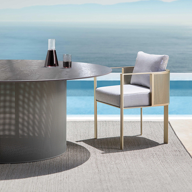 Al Aire Libre mesa y silla Villa terraza aleación de aluminio anti-corrosión muebles al aire libre de acero inoxidable de ocio de alta gama combinación a prueba de lluvia image 5