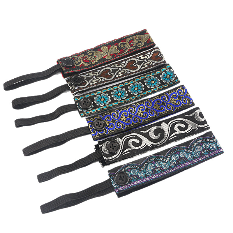 Oido transfronterizo anti-apriete máscara botón diadema borde ancho cinta enfermera máscara banda de pelo Simple deportes headwear