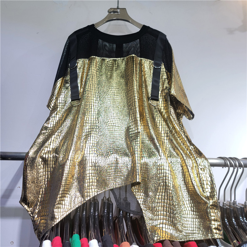Diseño de nicho 2026 nueva mujer suelta gran colorido irregular empalme chaqueta de malla estilo occidental