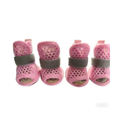 Zapatos elásticos de cuatro estaciones para perros pequeños de verano malla suave resistente al desgaste antideslizante zapatos de lluvia perros transpirables