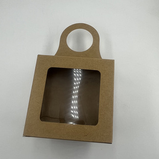 Cross-border kraft paper red wine gift box window hook box candy biscuit box printing packaging box white card folding paper