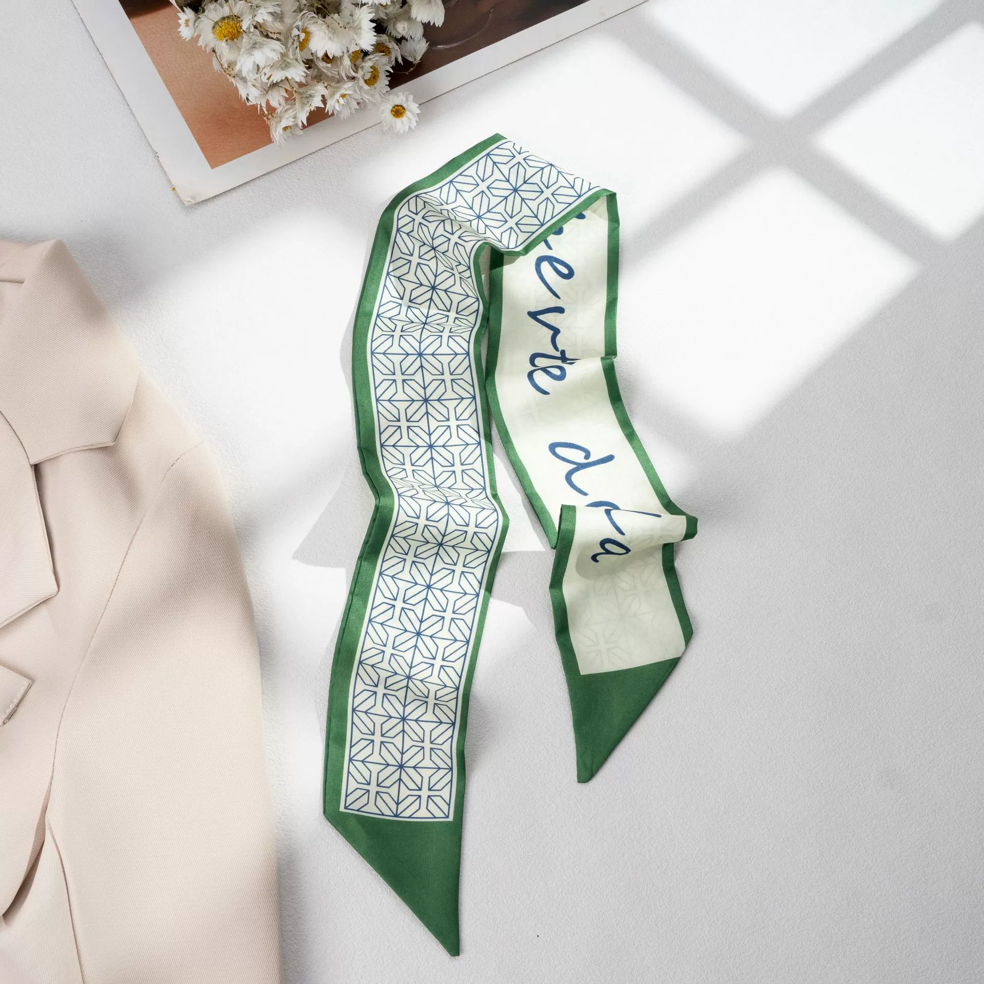 Silk Scarf Hairband (Suhang) long streamer 89×3.8 cm, lightweight gift box option
