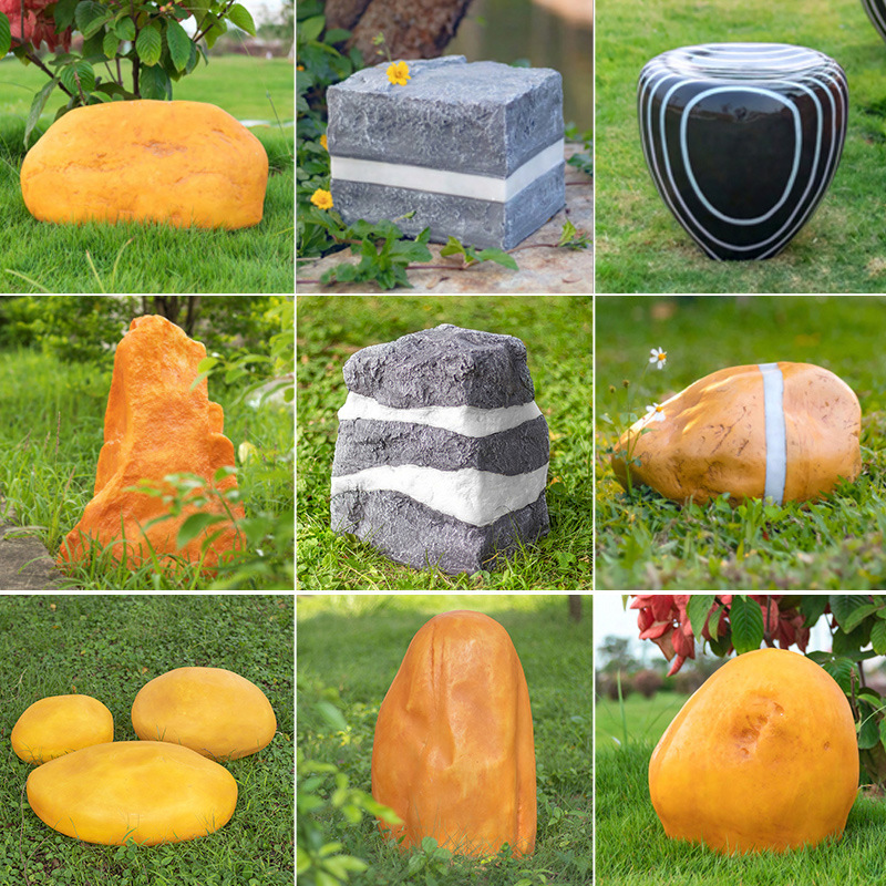 lámpara de piedra luminosa solar al aire libre césped impermeable guijarro jardín villa patio iluminación decoración lámpara