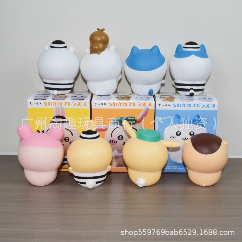 Трендовые игрушки и самоироничный мишка-друг, четвертый пunct blind box Jiyi Xiaoba Usach Hatchi Древний дом фигурки украшения кукла