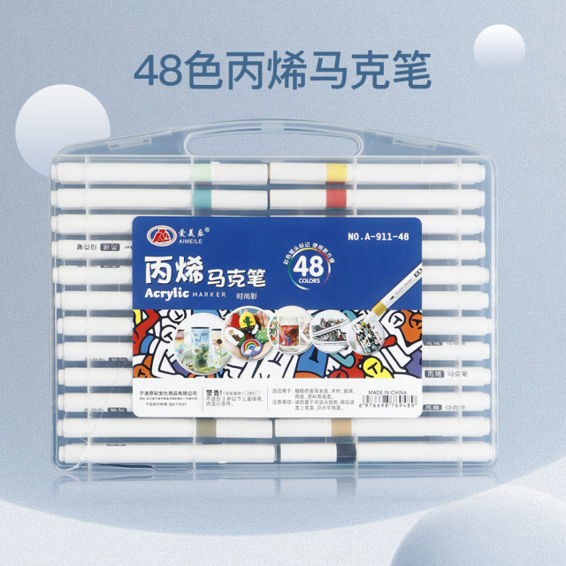 marcador de acrílico pincel de alto valor de pintura pincel de estudiantes impermeable 48 juegos de pincel de color regalos de vacaciones de niños al por mayor