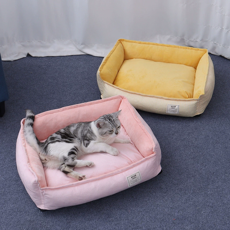 Осенне-зимняя утолщенная лежанка для собак из хрустального вельвета, теплая лежанка для собак, коврик для собак, диван для собак, спальное место для собак, цельная лежанка оптом.