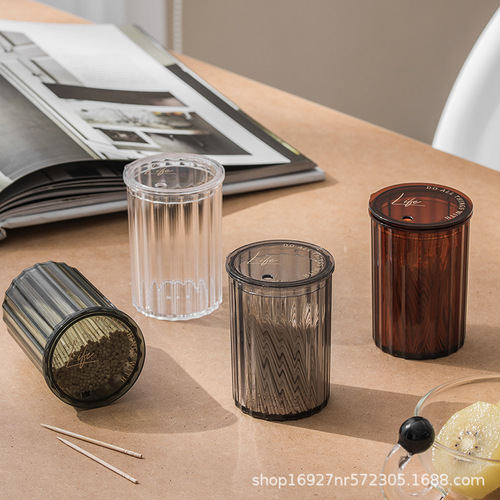 Light luxury internet-famous toothpick box, household personalized creative transparent high-end toothpick container, restaurant Nordic toothpick bucket