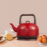 喜事保温电热水壶绿3L大容量电烧水壶不锈钢304 家用红电茶壶跨境