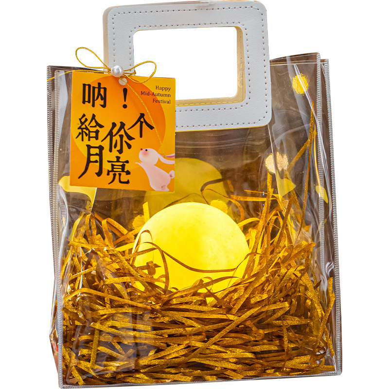中秋节灯笼儿童手提发光月亮灯手工diy材料创意打包月球礼物装饰|undefined