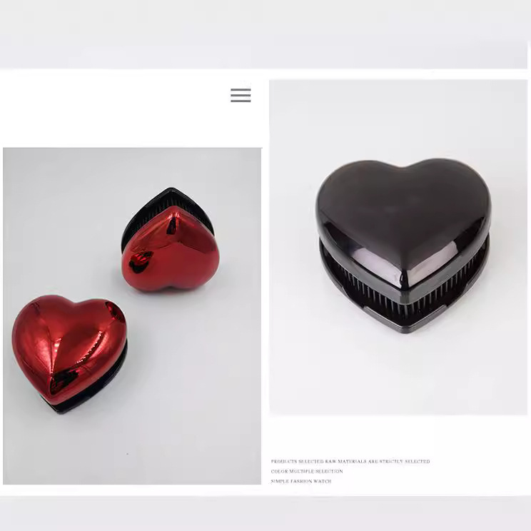 Fábrica al por mayor plástico peine Shunfa huevo peine creativo portátil cojín de aire masaje peine plástico peine en forma de corazón shunfa peine
