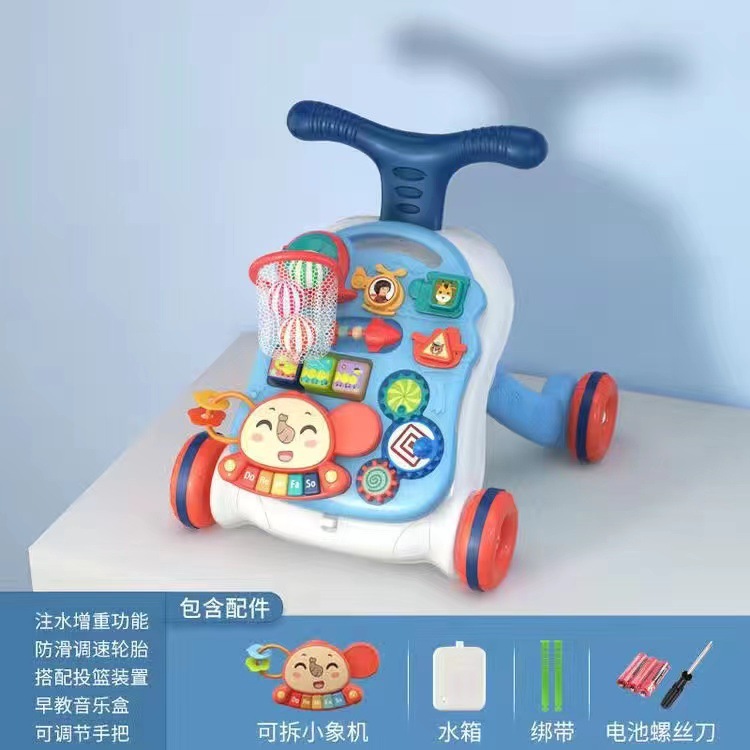 Nuevo bebé andador anti-flip o-pierna 1-3 años bebé caminar carro multifuncional inteligencia juguetes