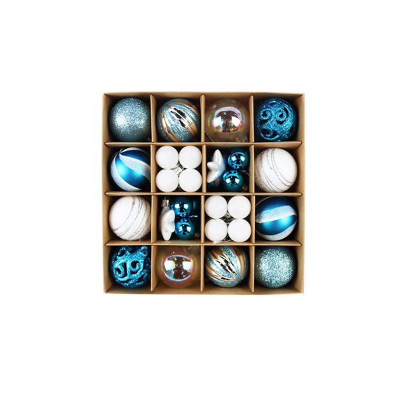 Set de bolas decorativas de Navidad en caja de regalo, colgantes para vitrina y fiestas, decoración de árbol de Navidad, comercio exterior transfronterizo