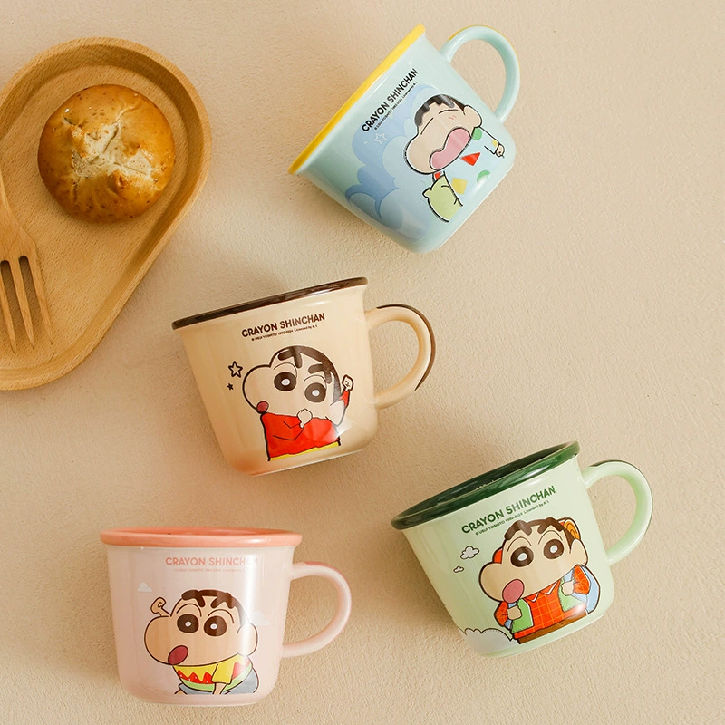 Кремовая чашка для молока с цветом макарон из глины Lego（Genuine ceramic macaron color milk scale cup cute cartoon breakfast milk cup with scale)